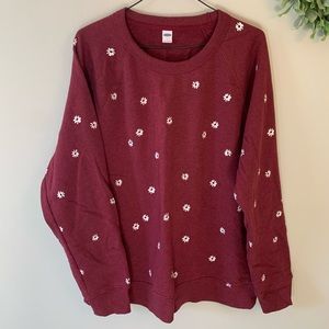 Old Navy daisy crew sweatshirt